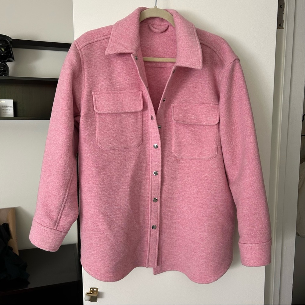 & other stories pink shirt jacket